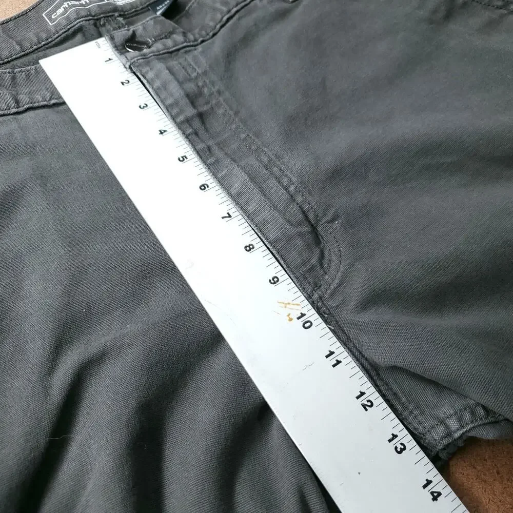 Carhartt Relaxed Fit Canvas Work Pants Rugged Flex Men 40x32 Dark Moss Green